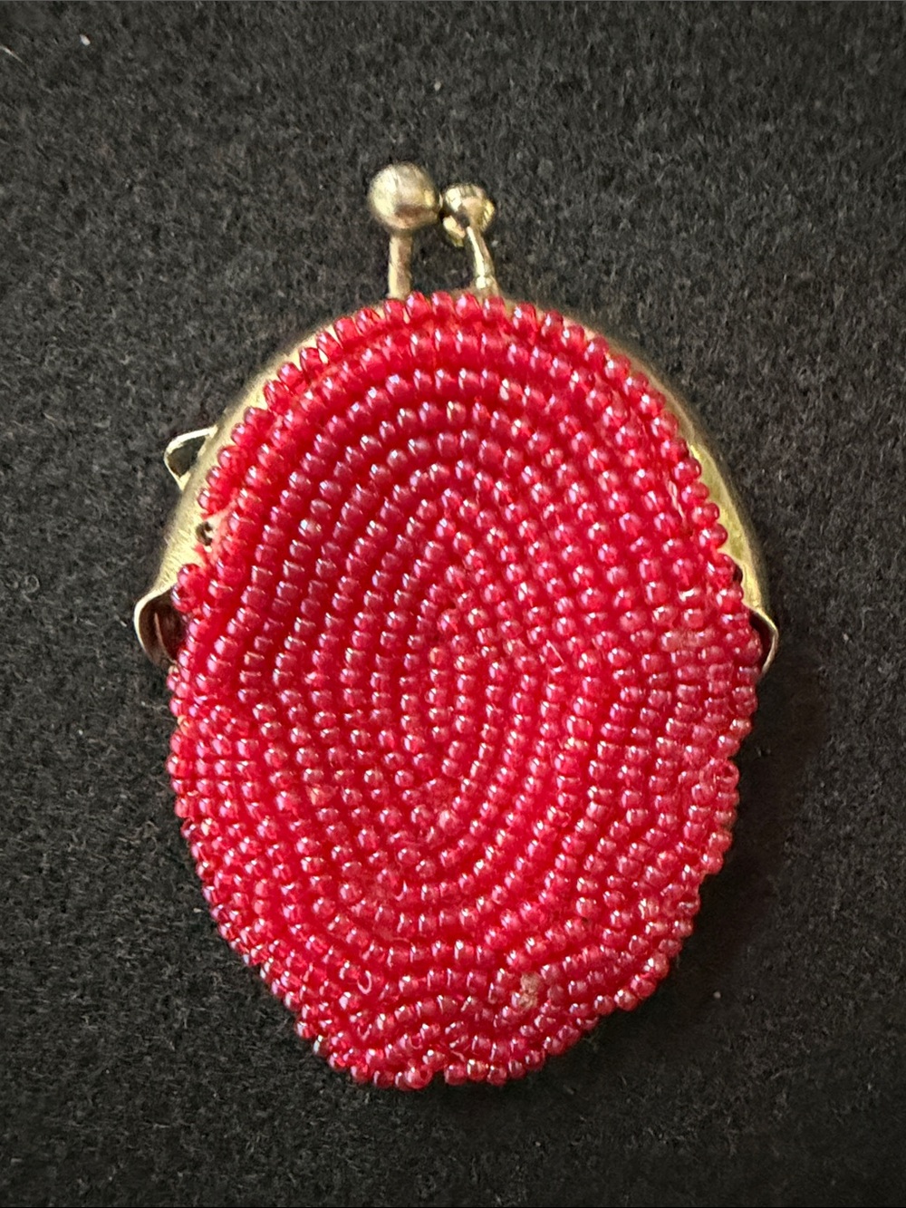 Vintage Beaded Strawberry Coin Purse Handmade in Korea - Picture 2 of 5